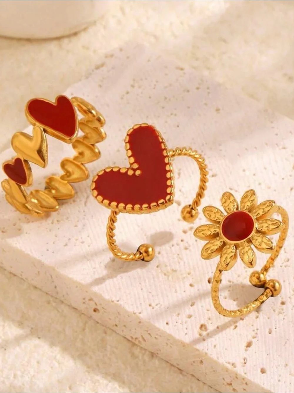 Summer red rings set